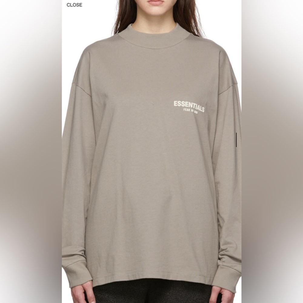 ESSENTIALS taupe long sleeve